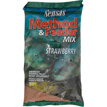 Прикормка Sensas 3000 METHOD Strawberry 1кг