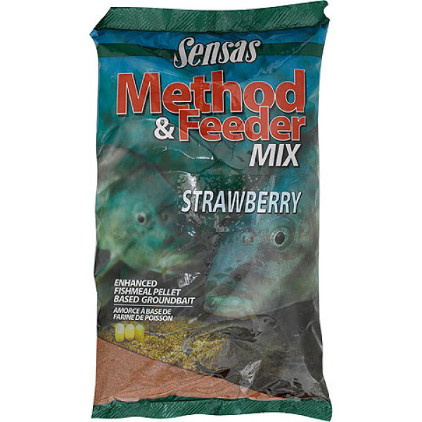 Прикормка Sensas 3000 METHOD Strawberry 1кг