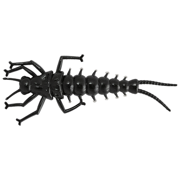 Мягкие приманки LureMax STONE FLY 2,5&quot;/6,5 см,006-Black (8 шт)