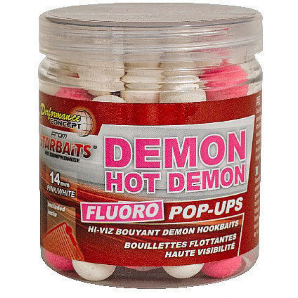 Бойлы плавающие Starbaits Performance Concept Hot Demon Fluo Pop-Ups 14мм 0.08кг