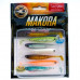 Виброхвост LJ 3D Series Makora Shad Tail 3.0in (76 мм), цвет MIX1, 7 шт.