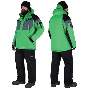Костюм зимний Alaskan Dakota зеленый/черный        XS (куртка+полукомбинезон)