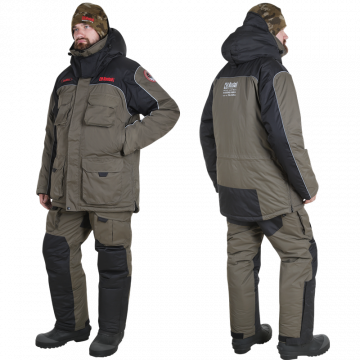 Костюм зимний Alaskan Ice Man хаки/черный   L (куртка+полукомбинезон)