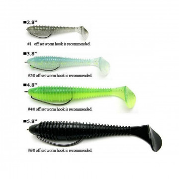 Приманка Keitech Swing Impact FAT 3,3 Violet Lime Belly